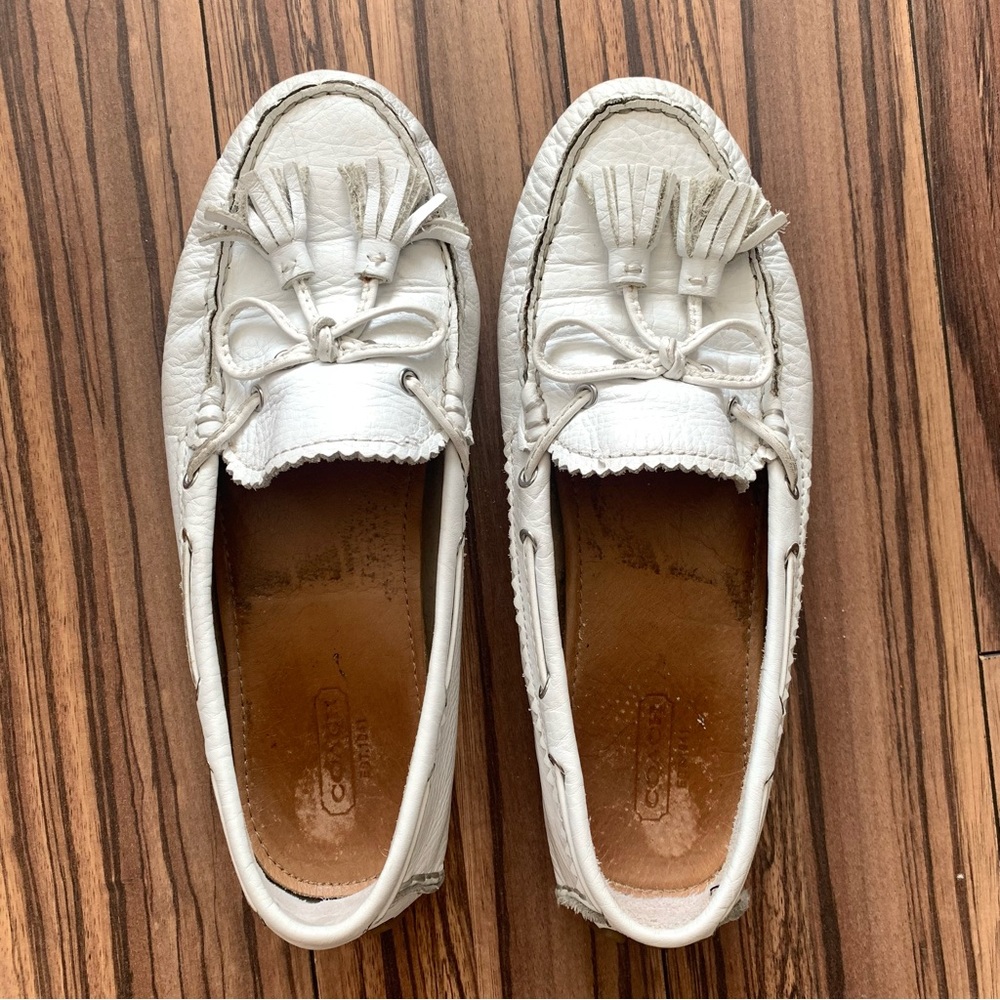Coach leather loafers size 8